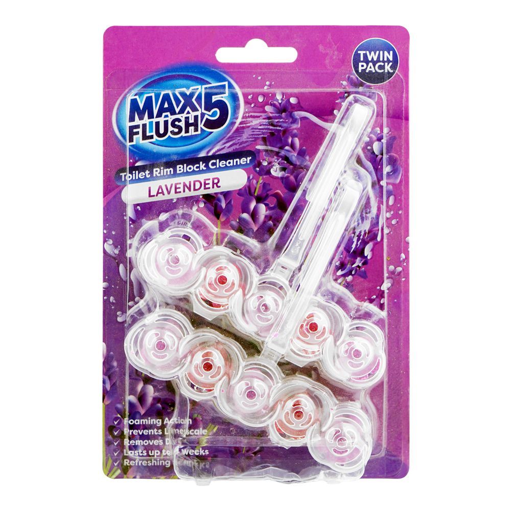 MAX FLUSH 5 TOILET HANGER 2*45G (LAVENDER)