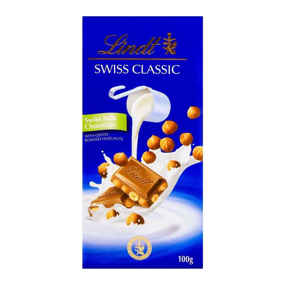 LINDT SWISS MILK HAZELNUT 100G