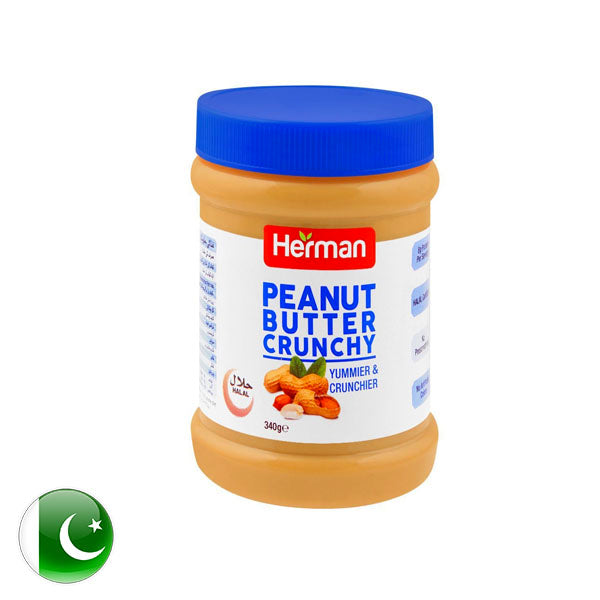 HERMAN PEANUT BUTTER 340G (CRUNCHY)