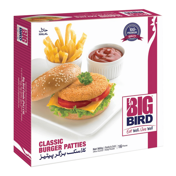 BIG BIRD CLASSIC BURGER PATTIES 960G