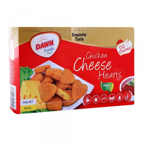 DAWN CHICKEN CHEESE HEARTS 540G (ECO)