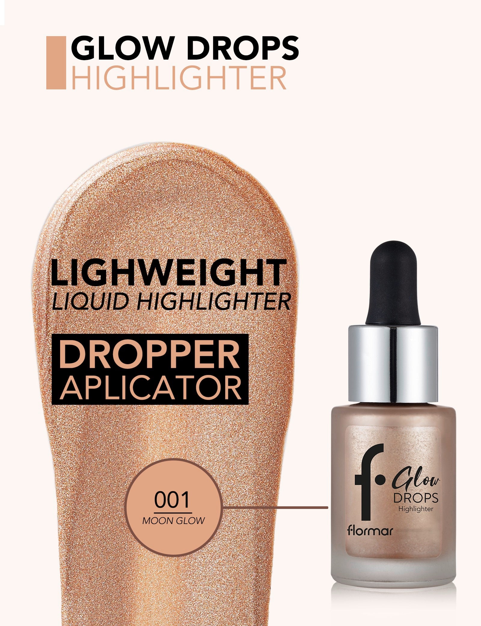 FLORMAR HIGHLIGHTER GLOW DROPS (01)