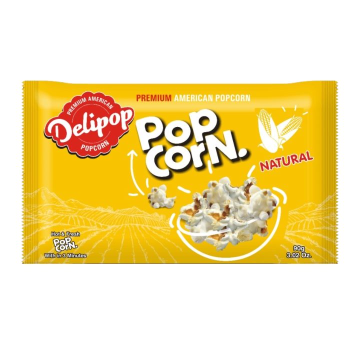 DELIPOP POPCORN 90G (NATURAL)