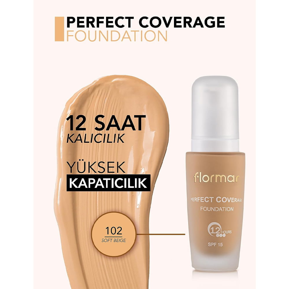 FLORMAR FOUNDATION PERFECT COVER (102)