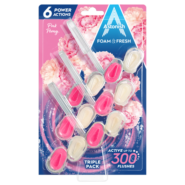 ASTONISH FOAM & FRESH TRIPLE PACK (PINK)