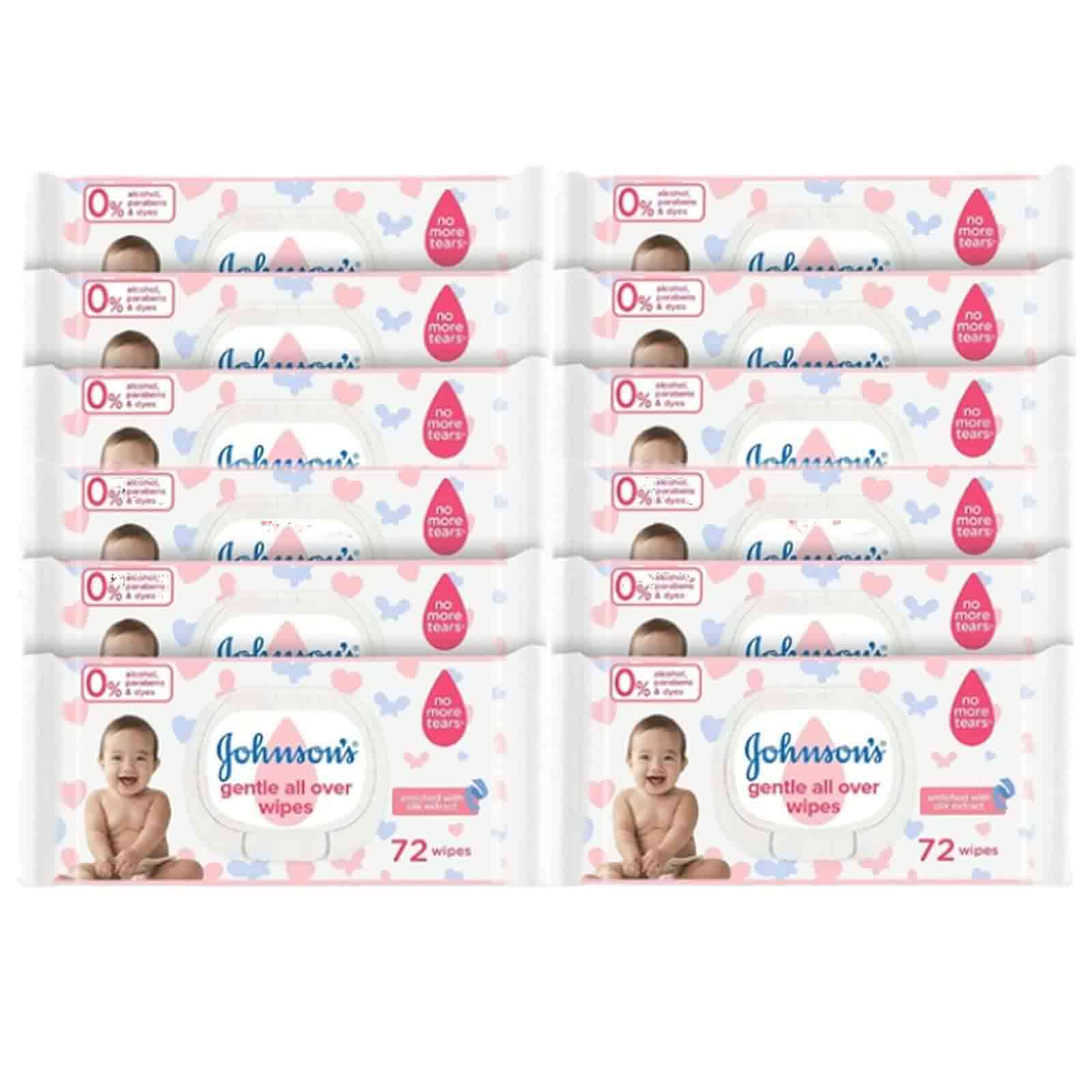 JOHNSON BABY WIPES 72PC
