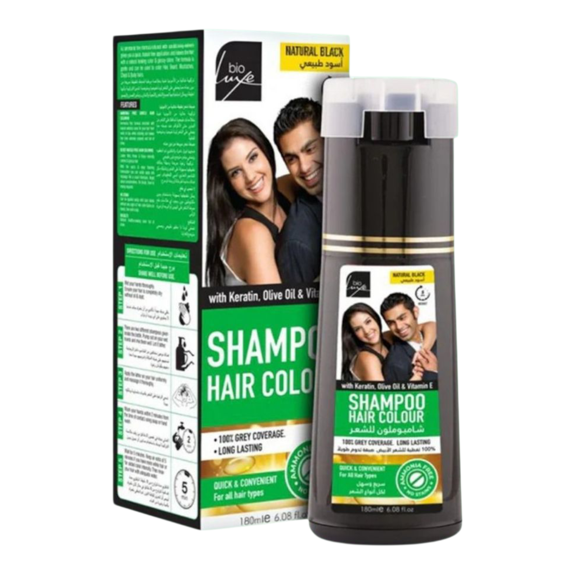 BIO LUXE HAIR COLOR (NATURAL BLACK) 180ML
