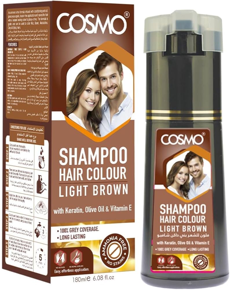 COSMO MEN C-SHAMPOO 180ML (LIGHT BROWN)