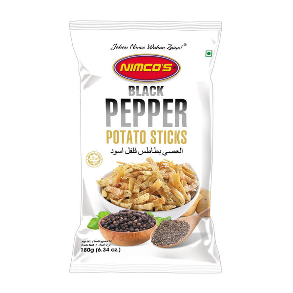 NIMCOS BLACK PEPPER POTATO STICKS 180G
