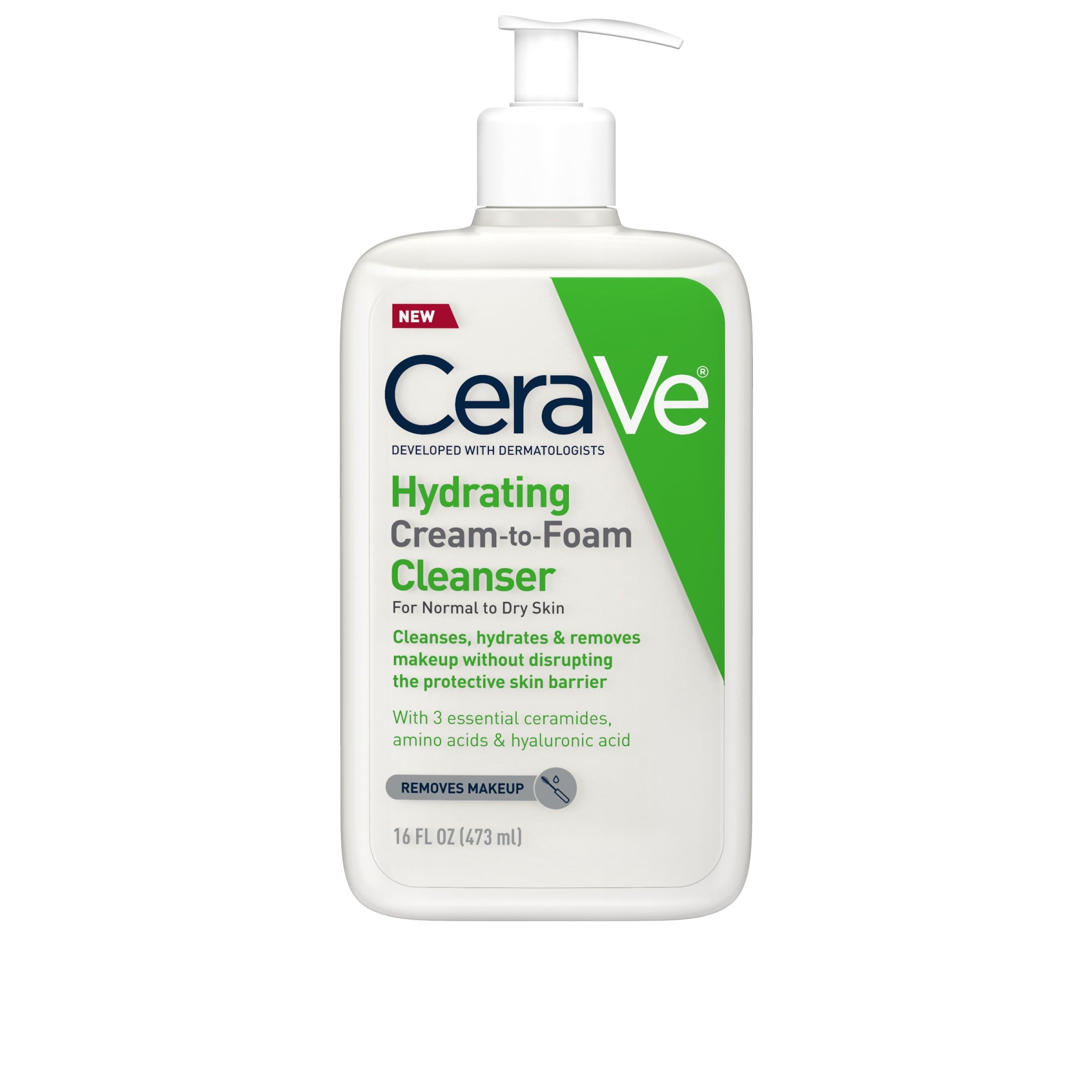CERAVE CREAM TO FOAM CLEANSER 473ML