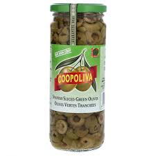 COOPOLIVA SLICED GREEN OLIVE 450G