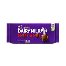 CADBURY DAIRY MILK FRUIT-NUT 180 GM