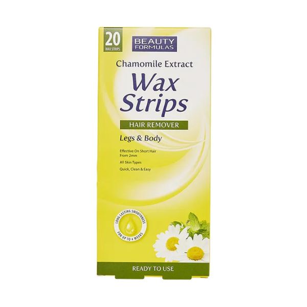 BEAUTY FORMULAS WAX STRIPS 20S (CHAMOMILE)