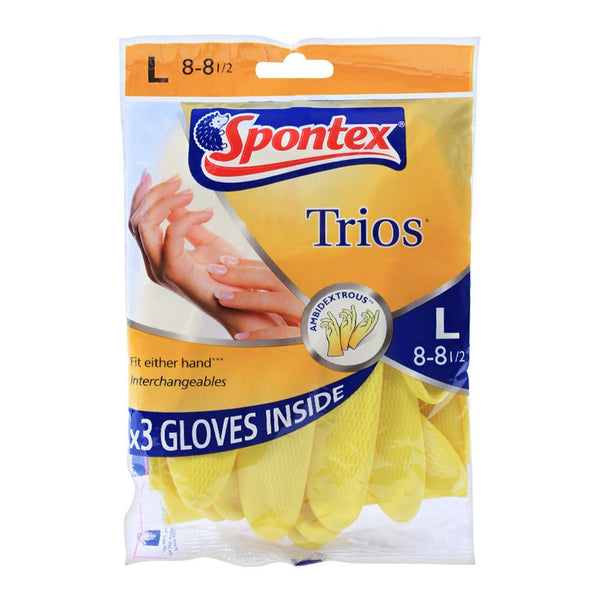 SPONTEX TRIOS GLOVES (L) 3S