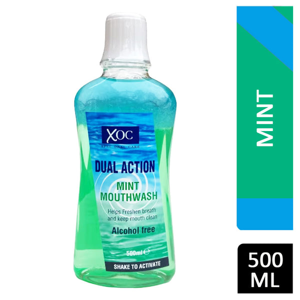 XOC DAUL ACTION MOUTHWASH 500ML (MINT)